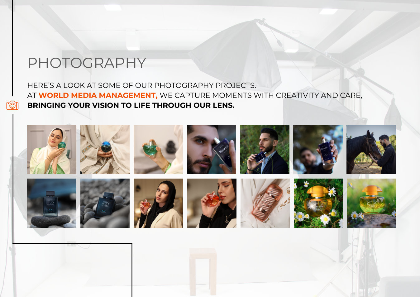 Photography sample page